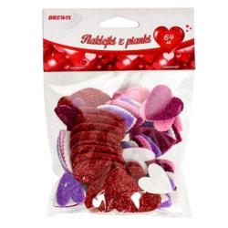 NAKLEJKI Z PIANKI SERCA PVW07 BREWIS