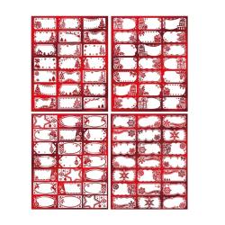 Naklejka na prezenty czerwone 200x300mm 21szt. MFP