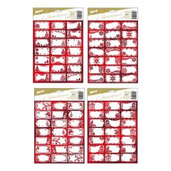 Naklejka na prezenty czerwone 200x300mm 21szt. MFP