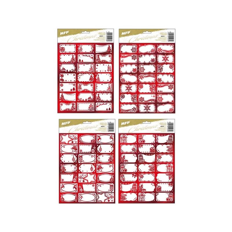 Naklejka na prezenty czerwone 200x300mm 21szt. MFP