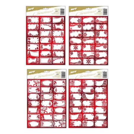 Naklejka na prezenty czerwone 200x300mm 21szt. MFP