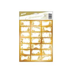 Naklejka na prezenty złota 200x300 mm 21 szt