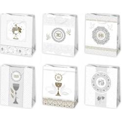 Torebka ozdobna T-4 komuni 23x32x11 brokat pol-mak