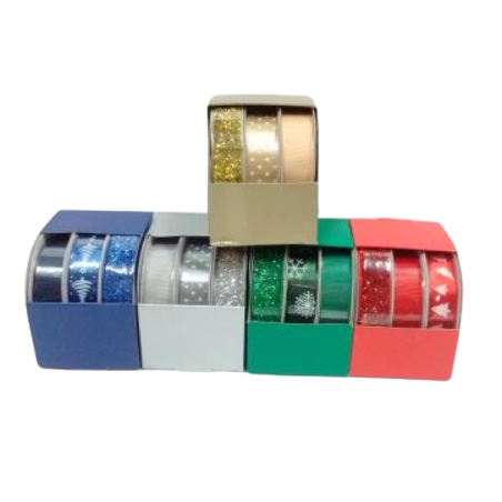 Wstążka ozdobna 3szt. H001 15mmx3m PENWORD