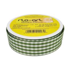Wstążka z poliestru W dużą kratkę 25mm FLO ART