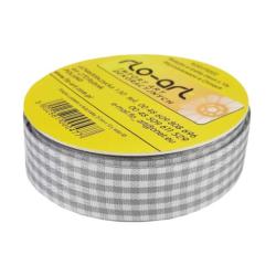 Wstążka z poliestru W dużą kratkę 25mm FLO ART