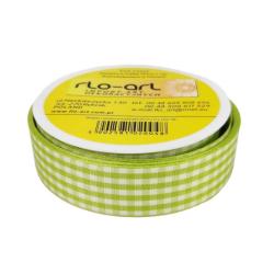 Wstążka z poliestru W dużą kratkę 25mm FLO ART