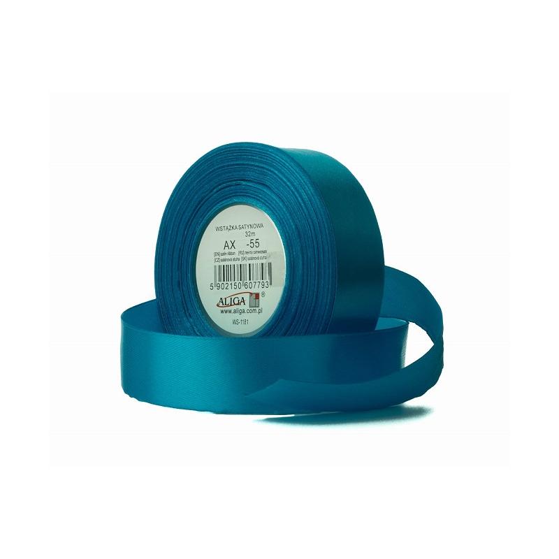 Wstążka satynowa AX25-55 25mm 32mm odcień nieb.