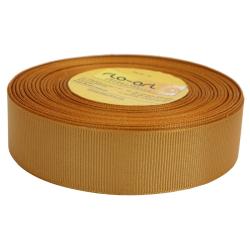 Wstążka Ryps 25mmx25y złoty FLO-ART