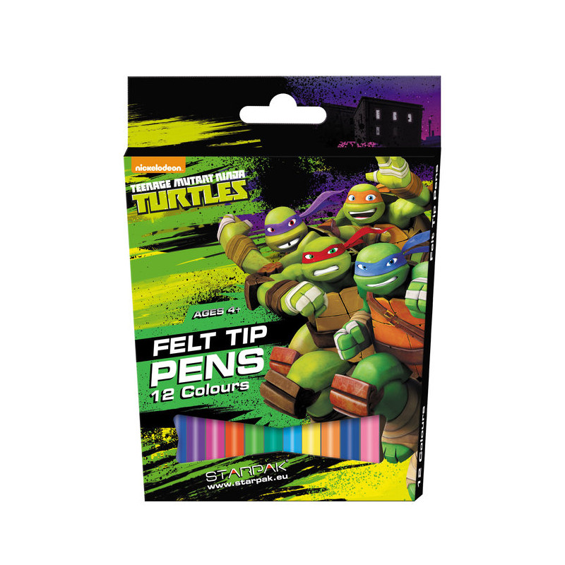 Pisaki 12kol. ninja turtles STARPAK