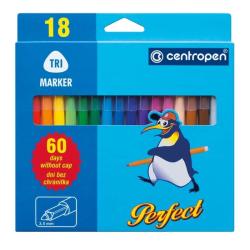 CENTROPEN FLAMASTRY NIEZASYCHAJĄCE 18SZT.