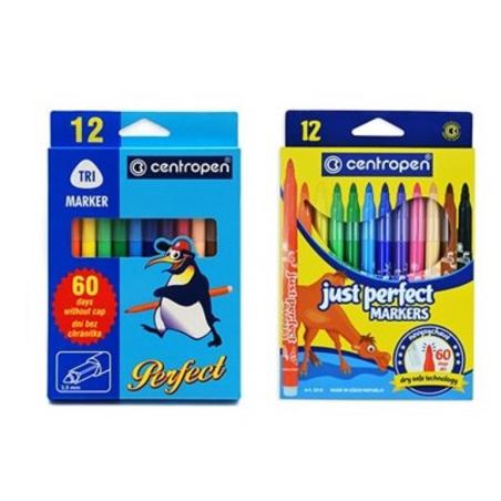 Flamastry niezasychające 12szt. CENTROPEN